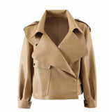 Christmas Gift Ailegogo 2021 New Arrival Winter Autumn Women's Leather Wallet Campera Chaqueta Cuero Mujer Modis Coat Women Veste Cuir De Couro