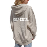 Kukombo Women Y2K E-Girl Oversized Zip Up Sweatshirt Casual Long Sleeve Hooded Jacket Drawstring Cardigan Coat 90S Vintage Streetwear
