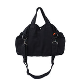 Back To College 2023 Fashion Women Shoulder Bag Large Capacity Crossbody Canvas Bag Solid Color Leisure Travel Bag College Student Schoolbag