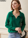 Christmas Gift polo collar Autumn Winter Sweater pullovers Women 2021 loose thick cashmere Sweater Pullover women oversize sweater jumper