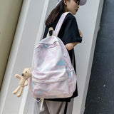 New Tie-dye Canvas Women Backpack Female Lovely Travel Bag Teenage Girls High Quality Schoolbag Lady's Knapsack Small Book Bag