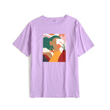 Christmas Gift Hirsionsan Aesthetic Printed T Shirts Women 2021 New Soft Vintage Loose Tees Abstract Graphic Cotton Tshirts Summer Casual Tops