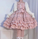 Kukombo Hstar Sweet Kawaii Lolita Shirt Berlin Girl Cute Vintage Jsk Bow Lace Princess Tea Party Dress