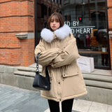 Christmas Gift New down cotton jacket Korean style pie overcomes short plush thickened Jacket Women's cotton jacket loose jacket