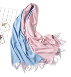 Christmas Gift Hot 2021 Winter Scarf Double Side Women's Scarves Fashion Warm And Soft Cashmere Scarf Lady Shawls Pashmina Foulard Tassel