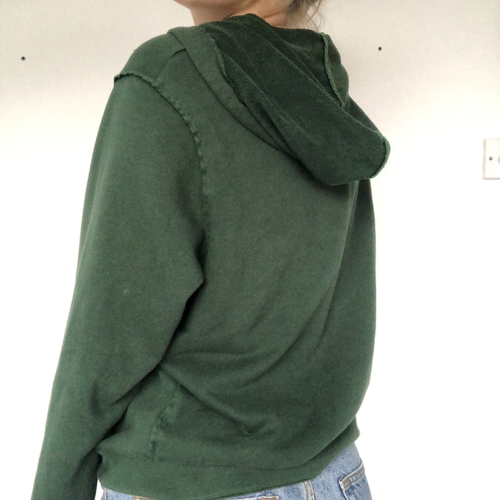 Kukombo Green Hoodie Zipper Jacket Women Vintage Sweatshirt Zip Long Sleeve Harajuku Streetwear Y2K Aesthetic Hip Hop Top Hoodies Zip-Up