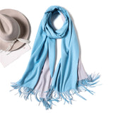 Christmas Gift Hot 2021 Winter Scarf Double Side Women's Scarves Fashion Warm And Soft Cashmere Scarf Lady Shawls Pashmina Foulard Tassel