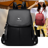 Kukombo Winter Women Leather Backpacks Fashion Shoulder Bags Female Backpack Ladies Travel Backpack New Mochilas School Bags For Women