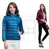 Christmas Gift Winter down jacket women coat warm Ultralight Hooded Jackets Long Sleeve Parka quilted coats Body warmer puffer jacket oversize