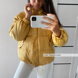 Christmas Gift Winter Fashion Loose Winter Cotton Overcoat Down Jacket Cotton-Padded Clothes Women's Short Style Cotton-Padded Jacket clothes