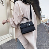 Kukombo Lady's Small Square Bags for Women New Chain Pu Leather Handbag Female Travel Shoulder Crossbody Bag Trendy Casual Tote