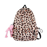 Kukombo 2022 Large Capacity Waterproof Fashion Nylon Women Backpack Female Leopard Print Travel Computer Bags College Girls School Bag