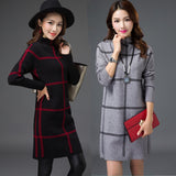 Christmas Gift 2021 New Autumn Women Sweaters Pullovers Winter Warm Long Sleeve Casual Knitted Sweater Dresses Vestidos R1060