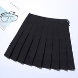 Christmas Gift High Waist Chic Women Pleated Skirt Preppy Style Female Mini Skirts Summer Harajuku Ladies Plaid Skirts Casual A-line Skirt