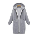 Christmas Gift Autumn Winter Long Hoodie Women Black Sweatshirt Oversized hoodie For Women Long Sweatshirt Hooded Sweatshirt Female 2021