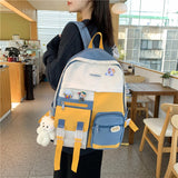 Diehe Fashion Preppy Style Women Backpack School Bag Backpacks for Teenage Gilrs Large Capacity Travel Backpack Back To School
