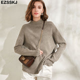 Christmas Gift oversize Sweater Women Pullover Casual Turtleneck Long Sleeve chic loose 2021 Knit Sweater Female Jumpers soft top