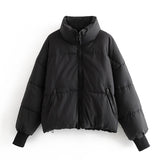 Christmas Gift 2021 Solid Color Fashion Winter Parka Women Long Sleeve Zipper Thick Warm Parkas Coat Casual Down Jacket With Pockets