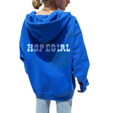 Kukombo Women Y2K E-Girl Oversized Zip Up Sweatshirt Casual Long Sleeve Hooded Jacket Drawstring Cardigan Coat 90S Vintage Streetwear