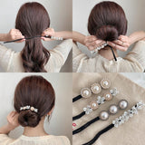 2022 Korean Version of The Lazy Essential Flower Coil Hairpin Sweet New Braided Hair DIY Hairband Hair Accessories for Women
