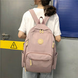 Fashion Women Backpack Female Waterproof Nylon Schoolbag Student Book Bag many zipper pocket School Backpacks for Teenager Gilrs
