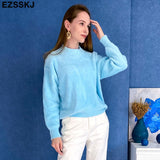Christmas Gift autumn winter oversize thick mink cashmere sweater poullovers women batwing sleeve 2021 female casual warm fur sweater jumper