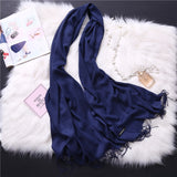 Christmas Gift 2021 women scarf solid cashmere scarves lady shawls and wraps winter head scarf pashmina long size foulard hijab wholesale