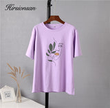 Christmas Gift Hirsionsan Gothic Graphic T Shirt Women 2021 Summer New Oversized Cotton Tees Casual Aesthetic Character Printed O Neck Tops