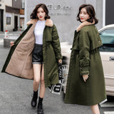 Christmas Gift Women's Korean coat zipper loose Winter Jacket Medium Length 2021 new thickened Plush coat