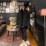 Kukombo 2022 New Winter Jacket Women Oversize Parka Coat Thick Warm Cotton Puffer Coat Black Hooded Padded Women Winter Jacket