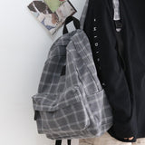 Kukombo Fashion College School Bag Backpacks for Women Striped Book Packbags for Teenage Girls Men Travel Shoulder Bags Rucksack