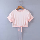 Kukombo Elegant Satin Summer Top Camis Women Backless Bandage Crop Top White Short Tops 2023 Blusas De Mujer