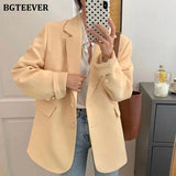 Christmas Gift BGTEEVER New Spring Autumn Loose  Women Jacket Blazer Casual Notched Collar Long Sleeve Female Jackets 2021 Ladies Suit Coats