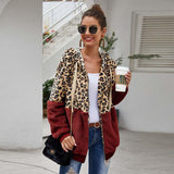 Christmas Gift 2021 Autumn Faux Fur Coat Women Leopard Teddy Coat Ladies Plush Hooded Winter Coat Women Fluffy Fur Teddy Jacket Female