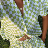 Kukombo  Casual Women Tracksuit Purple Floral Shorts Sets Lounge Wear Short Sleeve Shirt Tops And High Waist Mini Shorts Two Piece Set