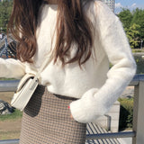 Christmas Gift New Winter Sweater Women Pullover Girls Tops Knitting Vintage Long Sleeve Autumn Elegant Female Knitted Outerwear Warm Sweater