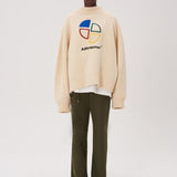 Christmas Gift Chic Embroidery Colorful Sector Knitted Sweater Unisex 2021 Autumn Brand New Letter Pullover Top High Street Loose Warm Knitwear