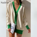 Oversized Knitted Cardigan Sweater Women Winter Plus Size Casual Loose Long Sleeve Knitwear Green Ladies Long Cardigans-1104