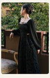 Kukombo Summer Rose Jacquard Rhinestone Square Neck Fashion Dress Black High Waist Hollow Sexy High Quality Dresses For Party Vestidos