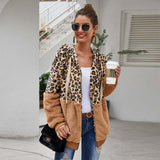 Christmas Gift 2021 Autumn Faux Fur Coat Women Leopard Teddy Coat Ladies Plush Hooded Winter Coat Women Fluffy Fur Teddy Jacket Female