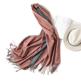 Christmas Gift Hot 2021 Winter Scarf Double Side Women's Scarves Fashion Warm And Soft Cashmere Scarf Lady Shawls Pashmina Foulard Tassel
