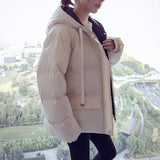 Christmas Gift 2021 Down Jacket Women's Winter Clothes Coat New Loose Thickened Hooded padd Cotton Coats Parkas Bubble Short Puffer Jacket