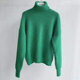 Christmas Gift 2021 Sexy Deep v-neck Sweater Off Shoulder Sweater Green White Knitted Tops Korean Winter Clothes