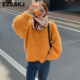 Christmas Gift Basic Thick Loose v-neck oversize Sweater Pullover Women Autumn winter Casual long Sleeve Sweater For women Chic Jumpers top