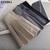 Christmas Gift 2021 Autumn winter a-line thick short SWEATER Skirt Women  good quality cute pleated mini skirt female elegant  knit skirt