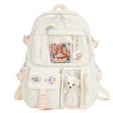 Back to school backpack 2023Cute Backpacks Waterproof Multi-Pocket Nylon For Student Female Girls Kawaii Laptop Book Pack Mochilas