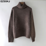 Christmas Gift autumn Winter casual cashmere oversize thick Sweater pullovers Women 2021 loose Turtleneck women's sweaters jumper