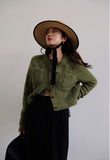 Kukombo Women Thick Coat Solid New Long Sleeve Stand Collar Casual Style Designed Temperament Fashion Autumn Winter Cardigan