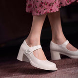 Kukombo Lolita Shoes Buckle Mary Janes Shoes Women Platform Shoes Patent PU Leather Girls Shoes Casual Shoes Loafers Thick Retro Shoes