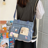 Kukombo Oxford Waterproof Back Pack Women Cute Large-capacity Crossbody Bags Portable Travel Bag Female Small Badge